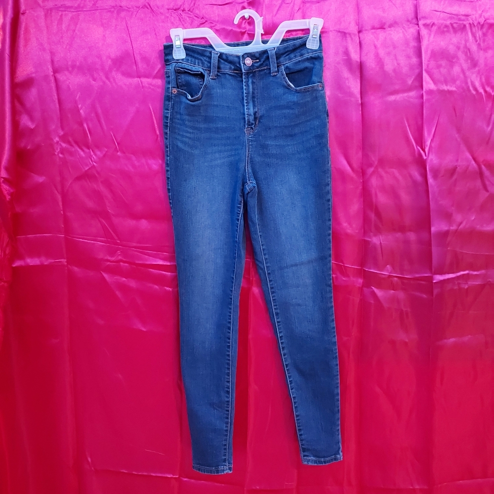 High Rise Dark Wash Skinny Jeans